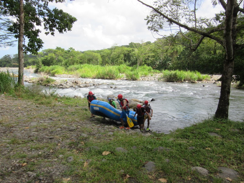 Pulling the raft out at the end - what a shame it's over