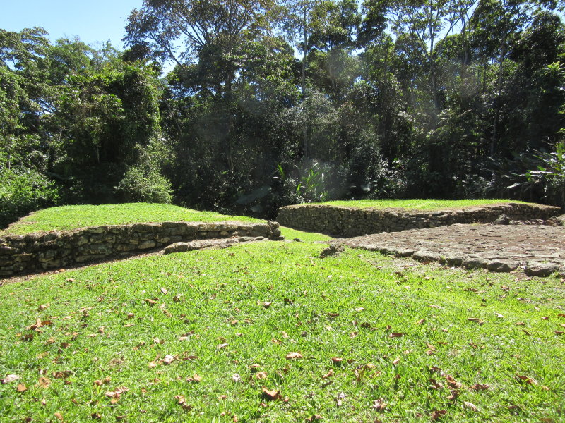 Square stone bases indicate the guard houses