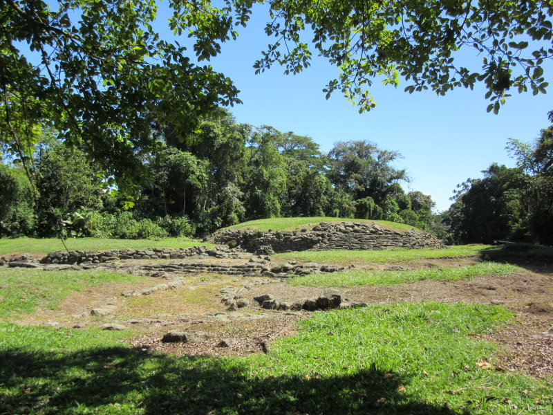 Surrounded by forest - only a small  part has been excavated