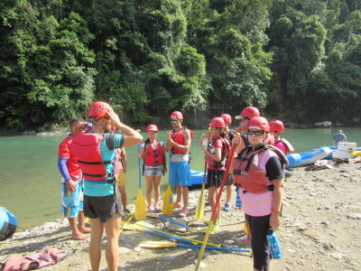 Waiting to get into our raft