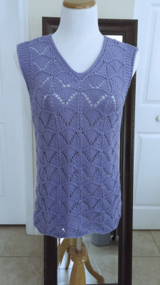 #306 Blue cotton blend top