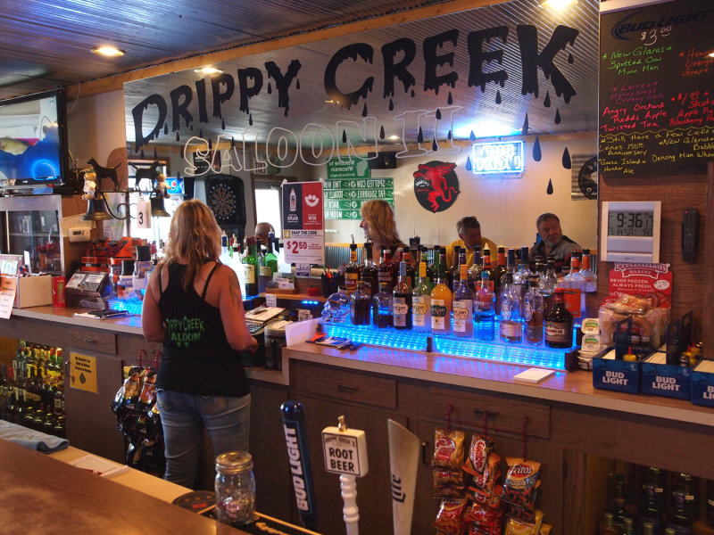 The Drippy Creek Saloon And A Pretty Bartender....A Safe Haven From The HOT Weather Outside.