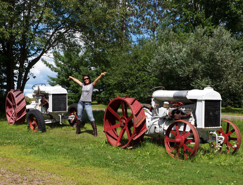 A Couple Fordson Tractors By A Bar On A Wisconsin Backroad...