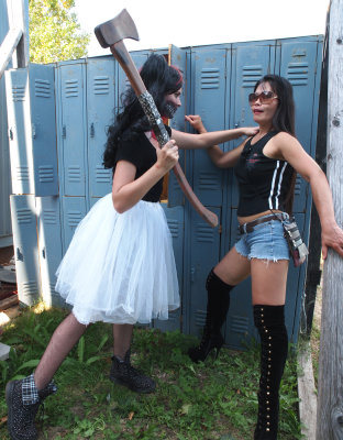 Ria Is Pretty Handy With That Ax...