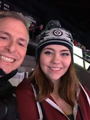 Gary and Kaitlyn at a Montreal v Jets game