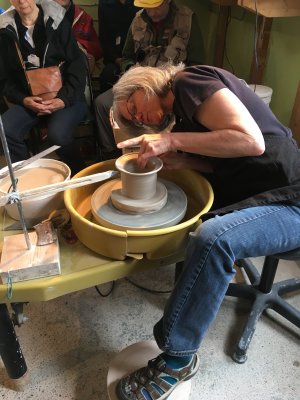 Owner and potter at work