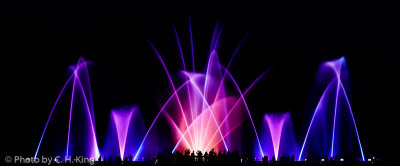 Longwood's Main Fountain - Nighttime Illumination 