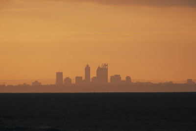Perth form Rottnest at dawn