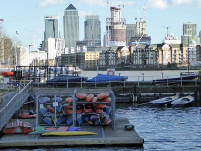 water sports centre en route to canary wharf