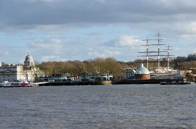 looking across to greenwich