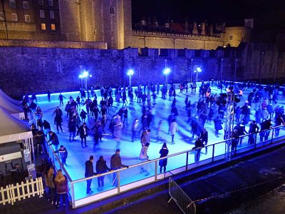 ice skating at Tower of London