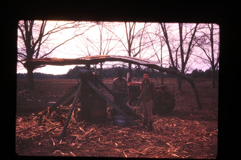 Workers making cane syrup at Uncle Fred's