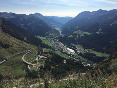 Half way up the Bernina Pass looking back