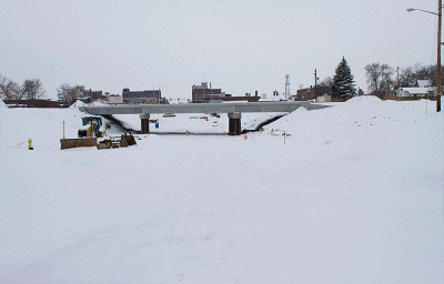 Construction of the Sibley Underpass in Galesburg, Illinois