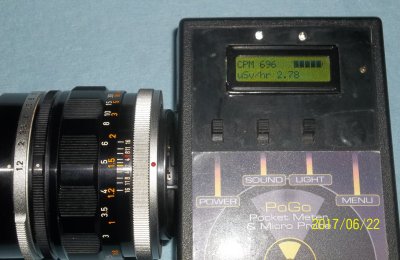 Canon FL 58mm f1.2 lens radioactive via thorium 232