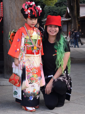 Girl in kimono 4, Meji shrine