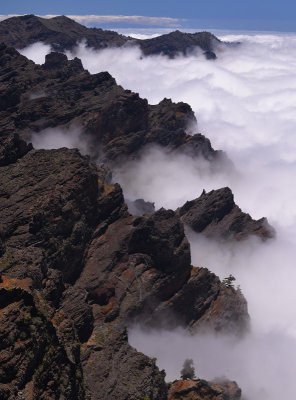 Clouds invading the caldera