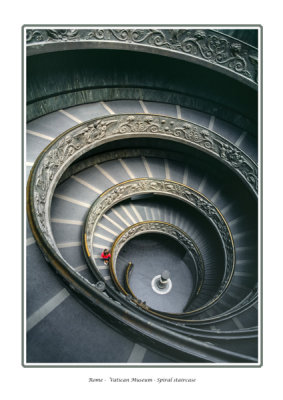  Italy - Rome -  Vatican Museum - Spiral staircase 