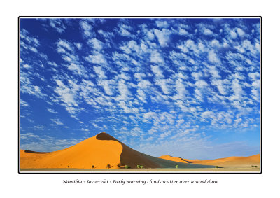  Namibia - Sossusvlei - Early morning clouds scatter over a sand dune 
