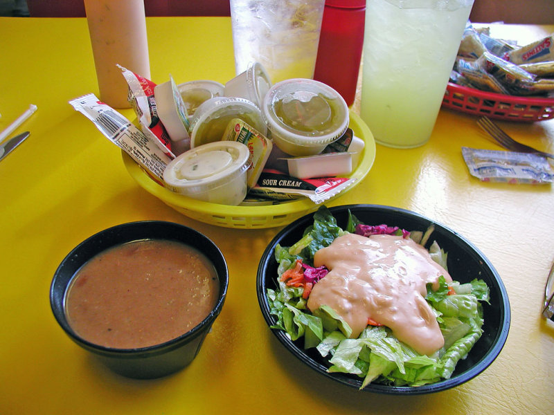 Salad & Pinto Beans