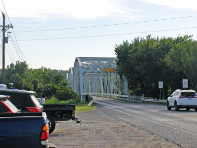 Brazos River bridge right next to Cafe