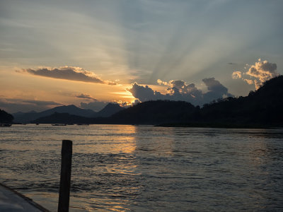 Sunset at Mekong river
