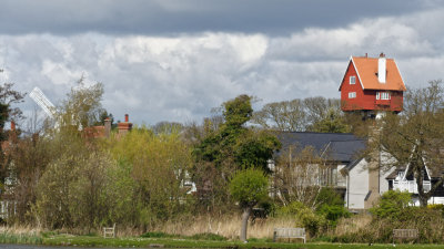 Thorpeness - House in the Clouds and windmill (just)