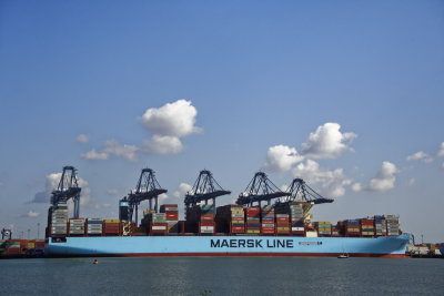 Felixstowe docks across the Orwell