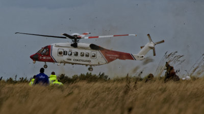 Coastguard helicopter to the rescue