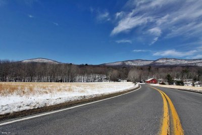 On country road