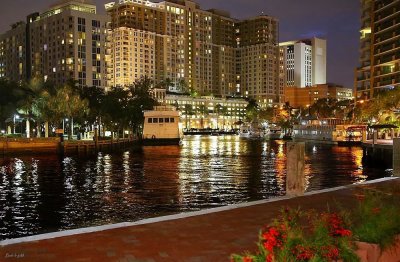 Downtown at night