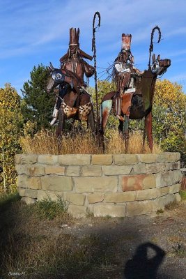 Blackfeet warriors sculpture