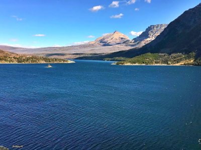 Lake view from above