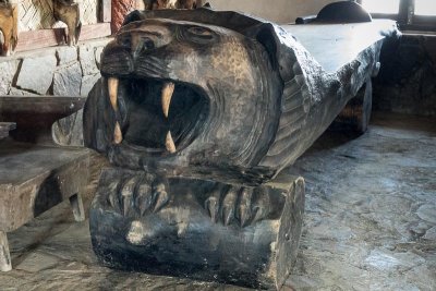 Carved Bench from a Single Tree