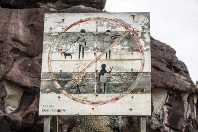 Sign on the Beach