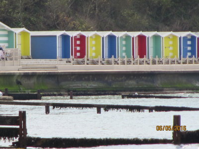 beach huts Colwell Bay