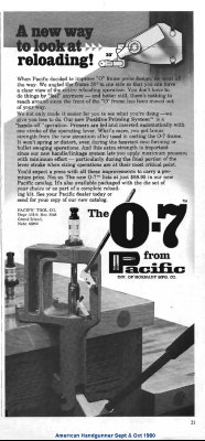 American Handgunner Sept  Oct 1980 page 21  The 0-7 by Pacific Div Hornady.jpg