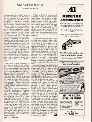 Guns Magazine - March 1968 ( ISSUE 155) Will NATO Kill The M-16