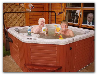 Russian Ambassador Sergey and Donald Share a Private Hot Tub