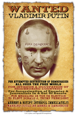 Putin Wanted Poster