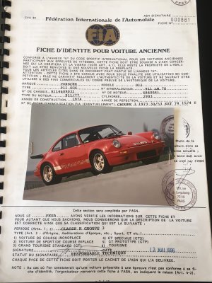 1996 FIA Papers. 911 460 9031