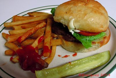 Burger and fries!