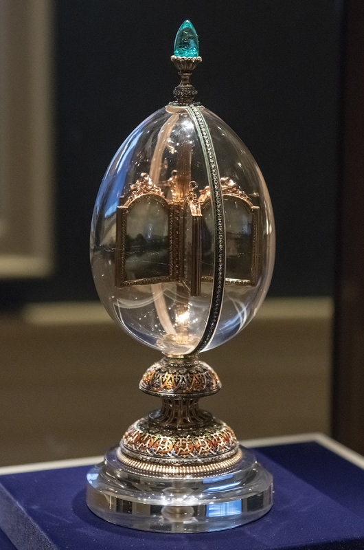 Rock Crystal Easter Egg with Revolving Miniatures
