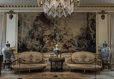 Tapestry in the French drawing room