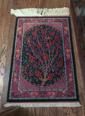 Carpet, Iranian, Qum, silk