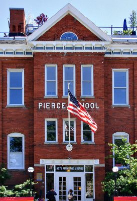 A sunny Pierce School, now lofts