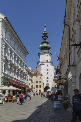 Old Town clock tower in Bratislava