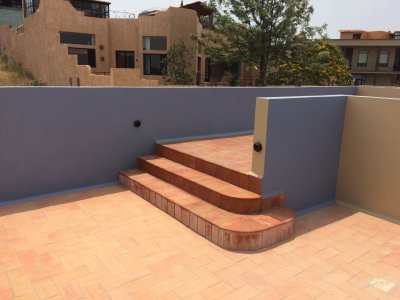 Roof Top Patio, Stairs Leading To Garage Roof