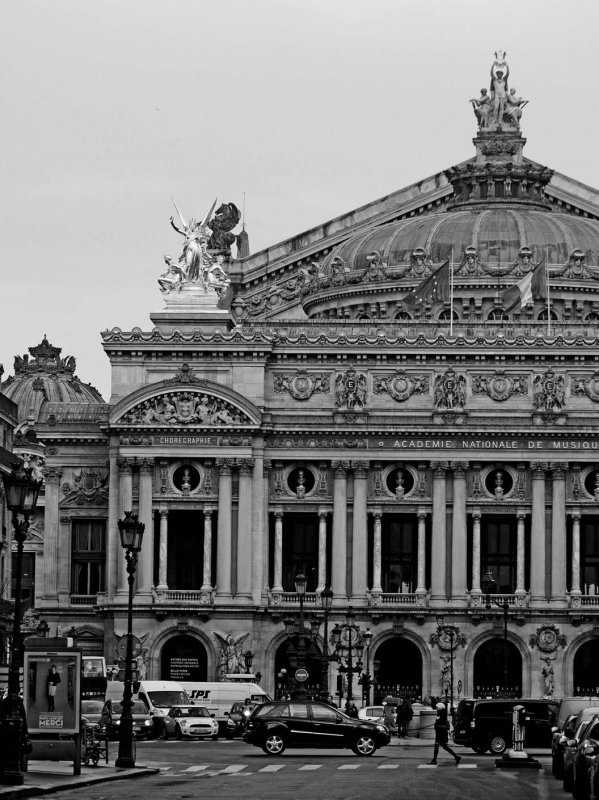 The Opéra Garnier, seen from the Avenue de l'Opéra. 