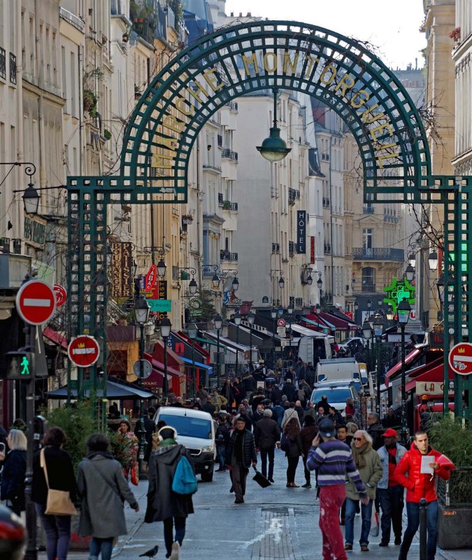 Rue Montorgueil; vivid place with several restaurants.